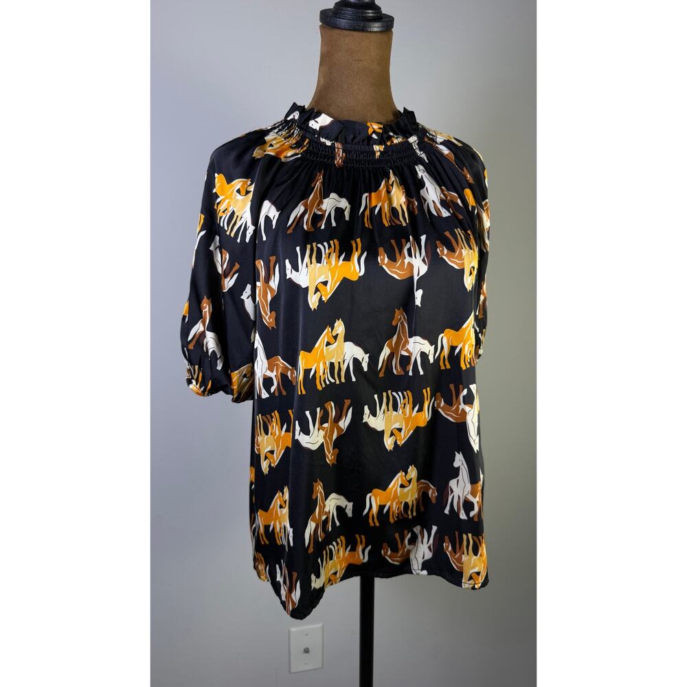 THML Women’s Horse Print Blouse – Size XS $ 70 - Picture 11 of 12